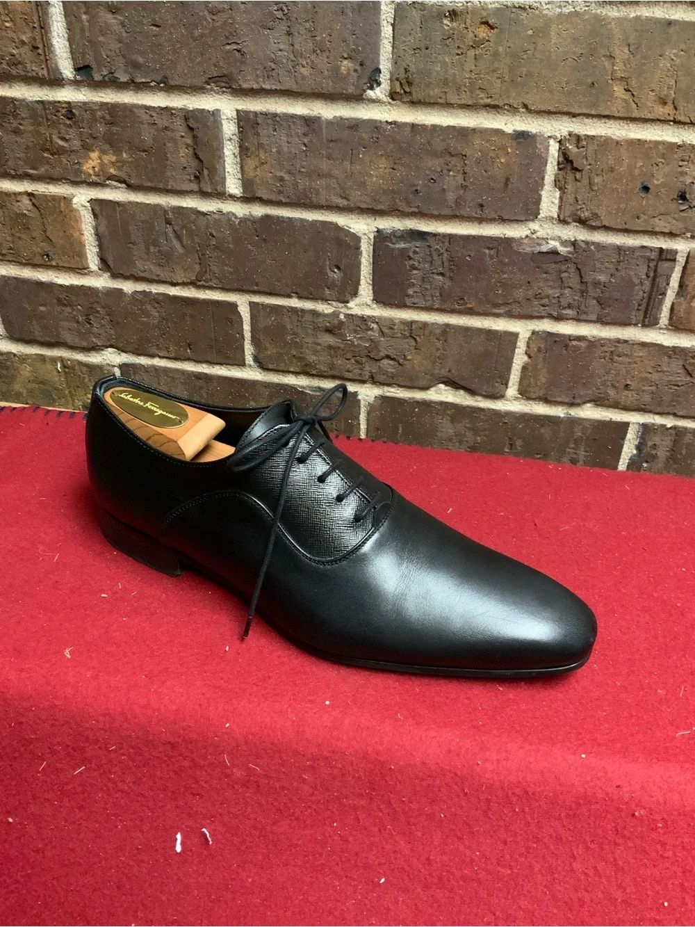 Men's Black Leather Lace-Up Oxford Derby